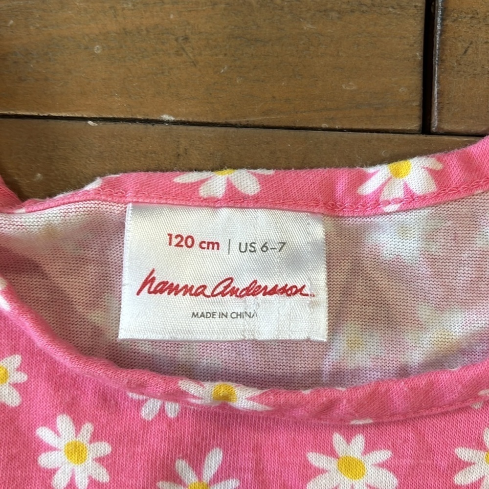 Hanna andersson pink daisy tulle short sleeve dress - Picture 5 of 7